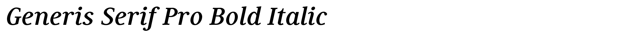 Generis Serif Pro Bold Italic image